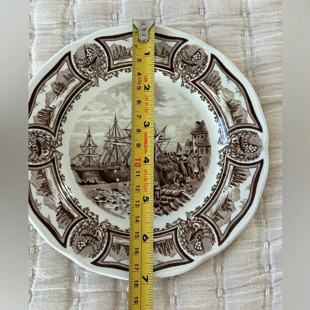 J&G‎ Meakin Americana Style House Ironstone 4 pcs Transferware Set Brown White